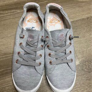 Roxy Bayshore Sneakers Women’s Size 10 Light Gray Casual Slip-On Comfort Shoes